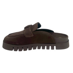 KARINO 6064/015P Brązowe Klapki Damskie Mule Skórzane