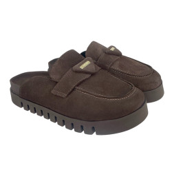 KARINO 6064/015P Brązowe Klapki Damskie Mule Skórzane