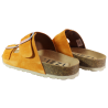 Klapki damskie Izzi Alex skóra pomarańczowe zamszowe