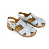 Sandały damskie Boccato 0804-4265 skóra Baby Blue na klocku