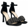 Karino 4218 sandały skórzane czarne na szpilce | Eleganckie sandały
