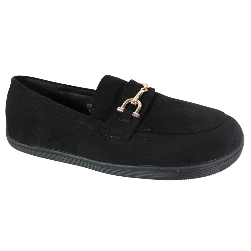 Barefoot Ideal Shoes 9811 – Czarne Zamszowe Półbuty Damskie