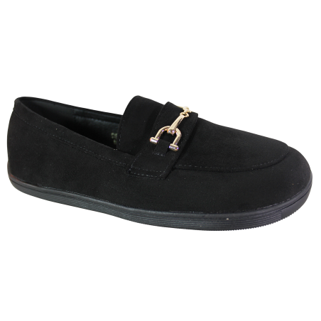 Barefoot Ideal Shoes 9811 – Czarne Zamszowe Półbuty Damskie