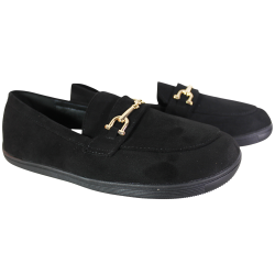 Barefoot Ideal Shoes 9811 – Czarne Zamszowe Półbuty Damskie