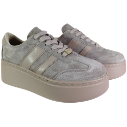 Sneakersy Goodin GD-XW-1044 Skórzane Taupe – Beżowe Zamszowe