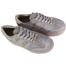 Sneakersy Goodin GD-XW-1044 Skórzane Taupe – Beżowe Zamszowe