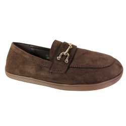 Barefoot Ideal Shoes 9811 – Czekoladowe Zamszowe Półbuty Damskie