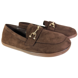 Barefoot Ideal Shoes 9811 – Czekoladowe Zamszowe Półbuty Damskie