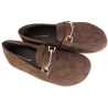 Barefoot Ideal Shoes 9811 – Czekoladowe Zamszowe Półbuty Damskie
