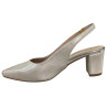 Prestige 2280 Czółenka Damskie Skóra Naturalna Srebrne Slingback