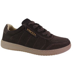 Sneakersy Vinceza 79635 Skórzane Czekoladowe – Brązowy Zamsz