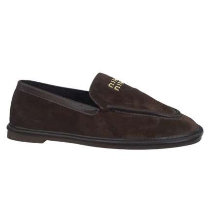 Vinceza 62271 Mokasyny Damskie Eko Zamsz Czekoladowe Loafers