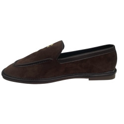 Vinceza 62271 Mokasyny Damskie Eko Zamsz Czekoladowe Loafers