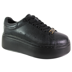 Sneakersy Damskie Goodin GD-XW-1045 Skóra Czarne Lico