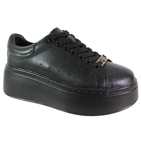 Sneakersy Damskie Goodin GD-XW-1045 Skóra Czarne Lico