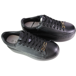 Sneakersy Damskie Goodin GD-XW-1045 Skóra Czarne Lico