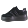 Sneakersy Damskie Goodin GD-XW-1051 Skóra Czarne Zamszowe