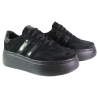 Sneakersy Damskie Goodin GD-XW-1051 Skóra Czarne Zamszowe