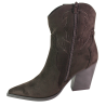 Kowbojki Damskie Ideal Shoes 2585A Brązowe Zamszowe Czekoladowe
