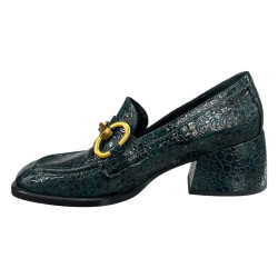 Visconi 3189287/129 Gocce Green Mokasyny Skóra Naturalna Zielone
