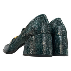 Visconi 3189287/129 Gocce Green Mokasyny Skóra Naturalna Zielone