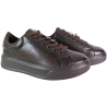Sneakersy Damskie Cambell 26-19379 Skóra Brązowe Lico Czekoladowe