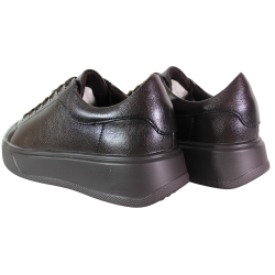 Sneakersy Damskie Cambell 26-19379 Skóra Brązowe Lico Czekoladowe