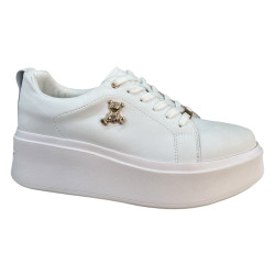 Filippo DP6246 Białe Sneakersy Damskie Skóra Naturalna
