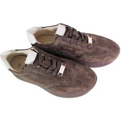 Sneakersy Damskie Goodin GD-XW-1079 Skóra Brązowe Zamszowe Czekoladowe
