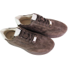 Sneakersy Damskie Goodin GD-XW-1079 Skóra Brązowe Zamszowe Czekoladowe