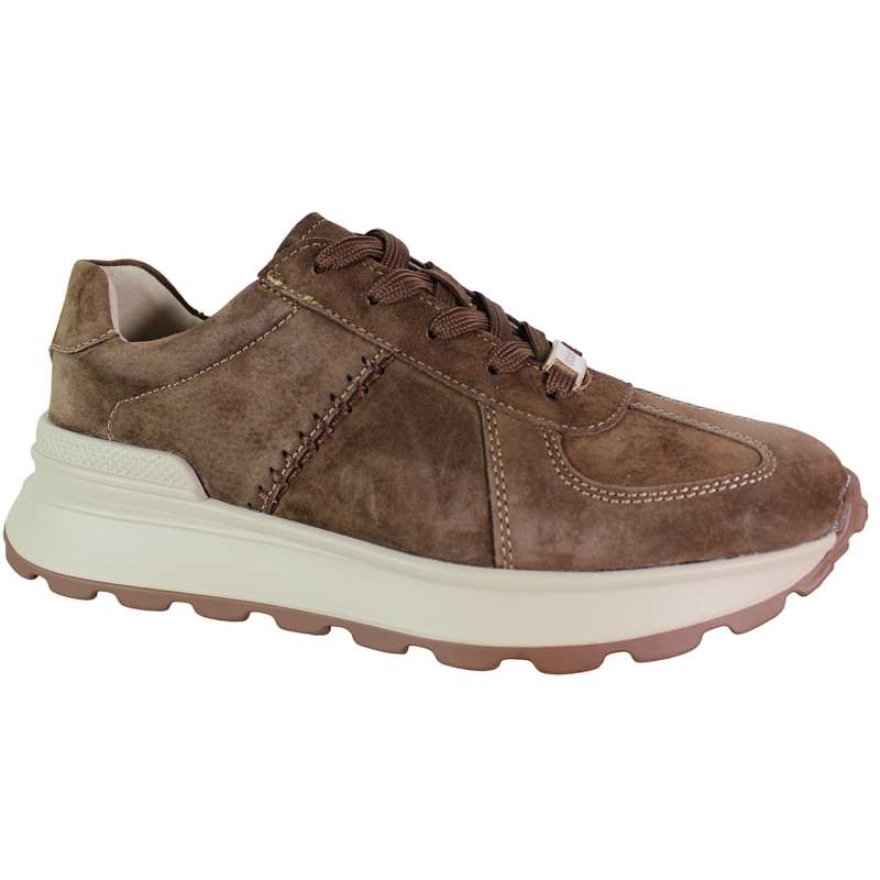 Sneakersy Damskie Goodin GD-XW-1078 Skóra Brązowe Zamszowe Wygodne