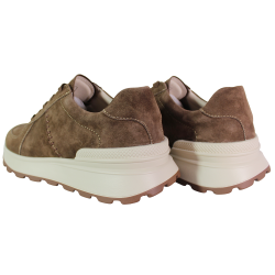 Sneakersy Damskie Goodin GD-XW-1078 Skóra Brązowe Zamszowe Wygodne