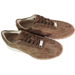 Sneakersy Damskie Goodin GD-XW-1075 Skóra Brązowe Zamszowe Wygodne
