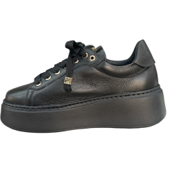 KARINO 6127 Sneakersy Damskie Skóra Naturalna Czarne Platforma