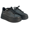 KARINO 6127 Sneakersy Damskie Skóra Naturalna Czarne Platforma