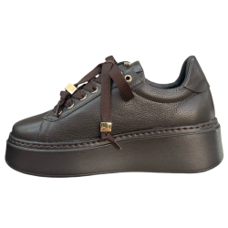 KARINO 6127 Sneakersy Damskie Skóra Naturalna Brązowe Platforma