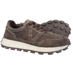 VINCEZA 41538 Sneakersy Damskie Brązowe na Platformie