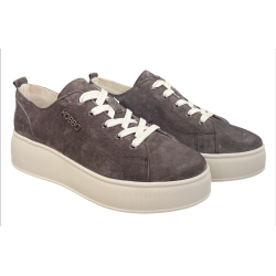 KOBBO 41535 Sneakersy Damskie Brązowe na Platformie