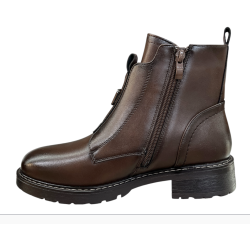 Botki Damskie Cathay Moda 5057-2 Brązowe Eleganckie