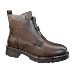 Botki Damskie Cathay Moda 5057-2 Brązowe Eleganckie