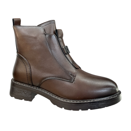 Botki Damskie Cathay Moda 5057-2 Brązowe Eleganckie