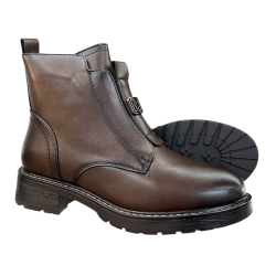 Botki Damskie Cathay Moda 5057-2 Brązowe Eleganckie