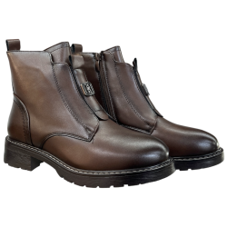 Botki Damskie Cathay Moda 5057-2 Brązowe Eleganckie
