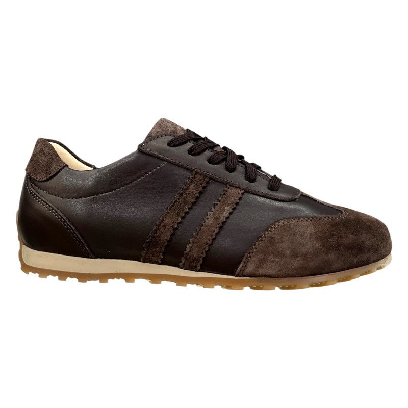 Sneakersy Damskie Kampa N1418 Brązowe Skóra Naturalna