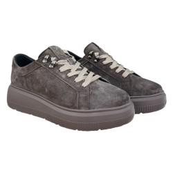 KOBBO 41526 Sneakersy Damskie Brązowe Skóra Naturalna