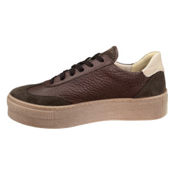 Sneakersy Damskie Kampa N1234 Brązowe Skóra Naturalna