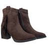M.Daszyński MR2520-1 Botki Damskie Brązowe Dark Brown
