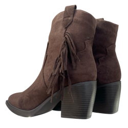 M.Daszyński MR2520-1 Botki Damskie Brązowe Dark Brown