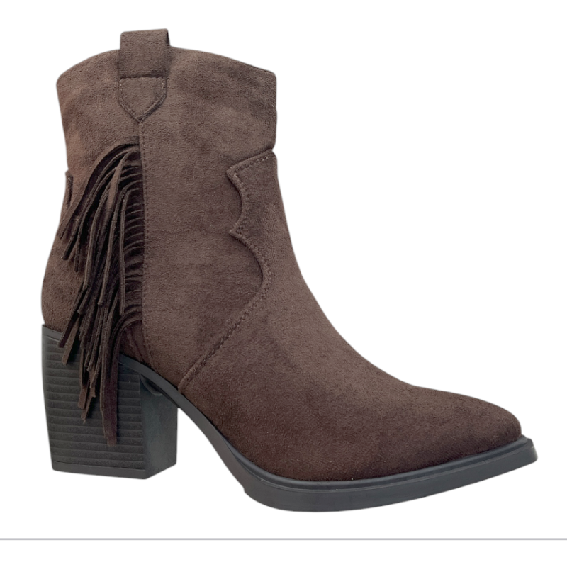 M.Daszyński MR2520-1 Botki Damskie Brązowe Dark Brown