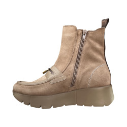 Botki Damskie Hispanitas HI265153 Beż Taupe Skóra Naturalna Zamszowe